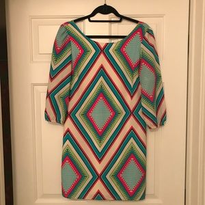 Colorful, geometrical dress